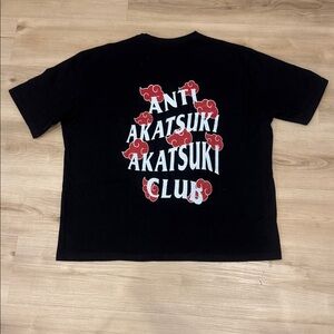 Men’s XL Anime Collective Black Graphic print Anti Akatsuki Akatsuki Club TShirt